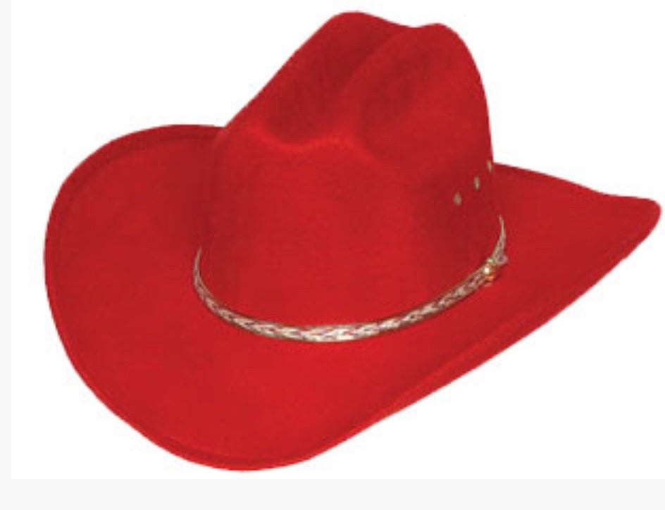 The Judd’s Red Felt Cowboy Hat