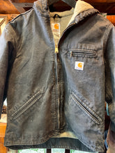Load image into Gallery viewer, Vintage Carhartt Women&#39;s Duckcloth Sherpa Lined Hooded Jacket Or Youth. XS. FREE POSTAGE
