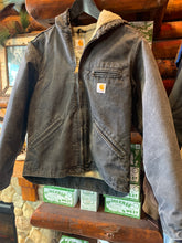 Load image into Gallery viewer, Vintage Carhartt Women&#39;s Duckcloth Sherpa Lined Hooded Jacket Or Youth. XS. FREE POSTAGE
