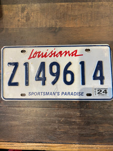 Vintage Louisana Number Plate
