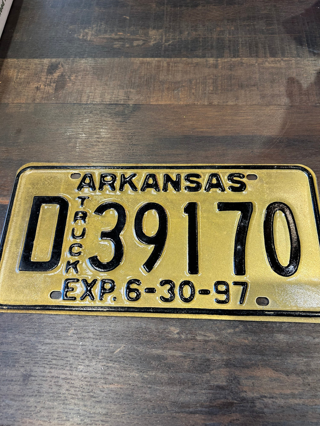 Vintage Arkansas Number Plate