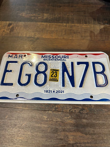 Vintage Missouri Number Plate