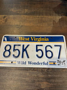 Vintage West Virginia Number Plate