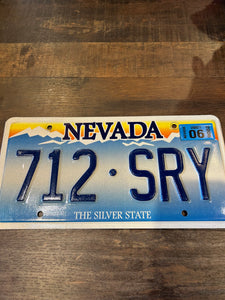Vintage Nevada Number Plate