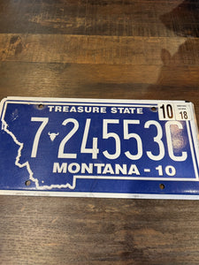Vintage Montana Number Plate