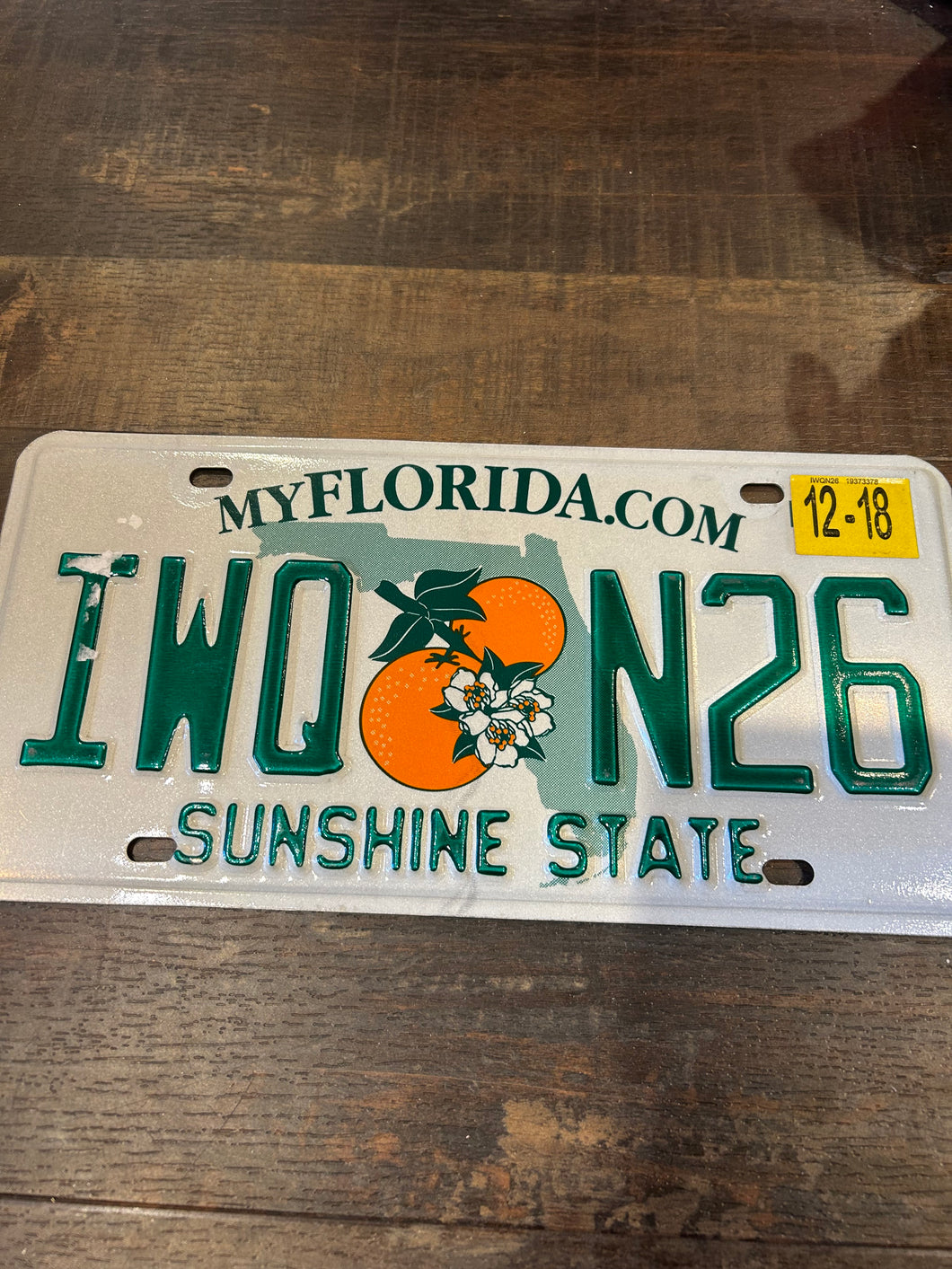 Vintage Florida Number Plate
