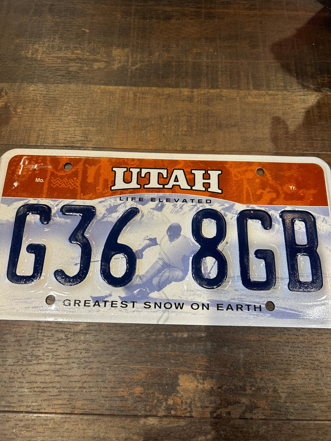 Vintage Utah Ski Number Plate