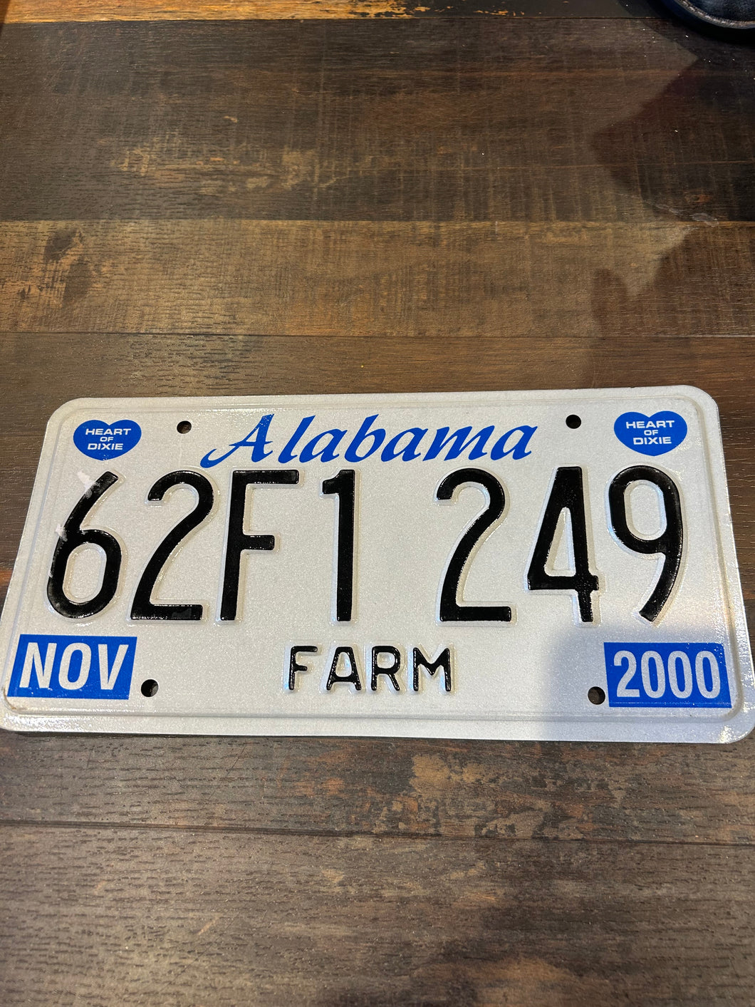 Vintage Alabama Farm Number Plate