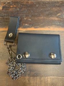 Short USA Made Trucker Leather Wallet