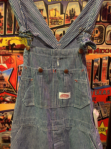 Vintage Roundhouse Hickory Stripe Overalls, W34