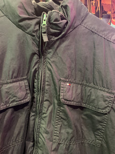 Vintage Tommy Hilfiger Jacket 2. Navy, Zip Out Hood, Waterproof. XL. FREE POST