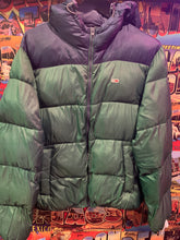 Load image into Gallery viewer, Vintage Tommy Hilfiger Jacket 13. Feather Down Green &amp; Navy Hood. MED. FREE POST
