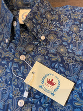 Load image into Gallery viewer, Relco of London, Est 1963 Paisley Shirt Blue, New Order
