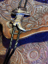 Load image into Gallery viewer, Silver Cowboy Boot &amp; Hat Bolo
