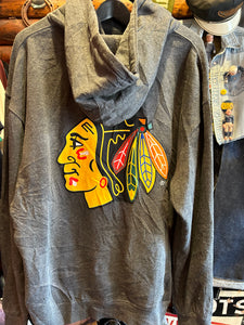 Vintage Chicago Blackhawks Zip Hoodie, XL