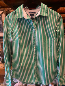 Vintage Tommy Hilfiger Women's Green &White, Small