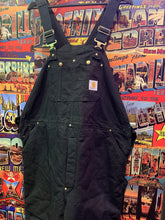 Load image into Gallery viewer, Vintage Carhartt Black Duckcloth Insulated Overalls, Waist 44. FREE POSTAGE
