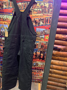 Vintage Carhartt Black Duckcloth Insulated Overalls, Waist 44. FREE POSTAGE
