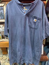 Load image into Gallery viewer, Vintage Carhartt Slate Blue Faded Button Up Tee, XL
