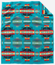 Load image into Gallery viewer, PENDLETON CHIEF JOSEPH BLANKET ROBE TURQUOISE. FREE POSTAGE VALUED AT $25
