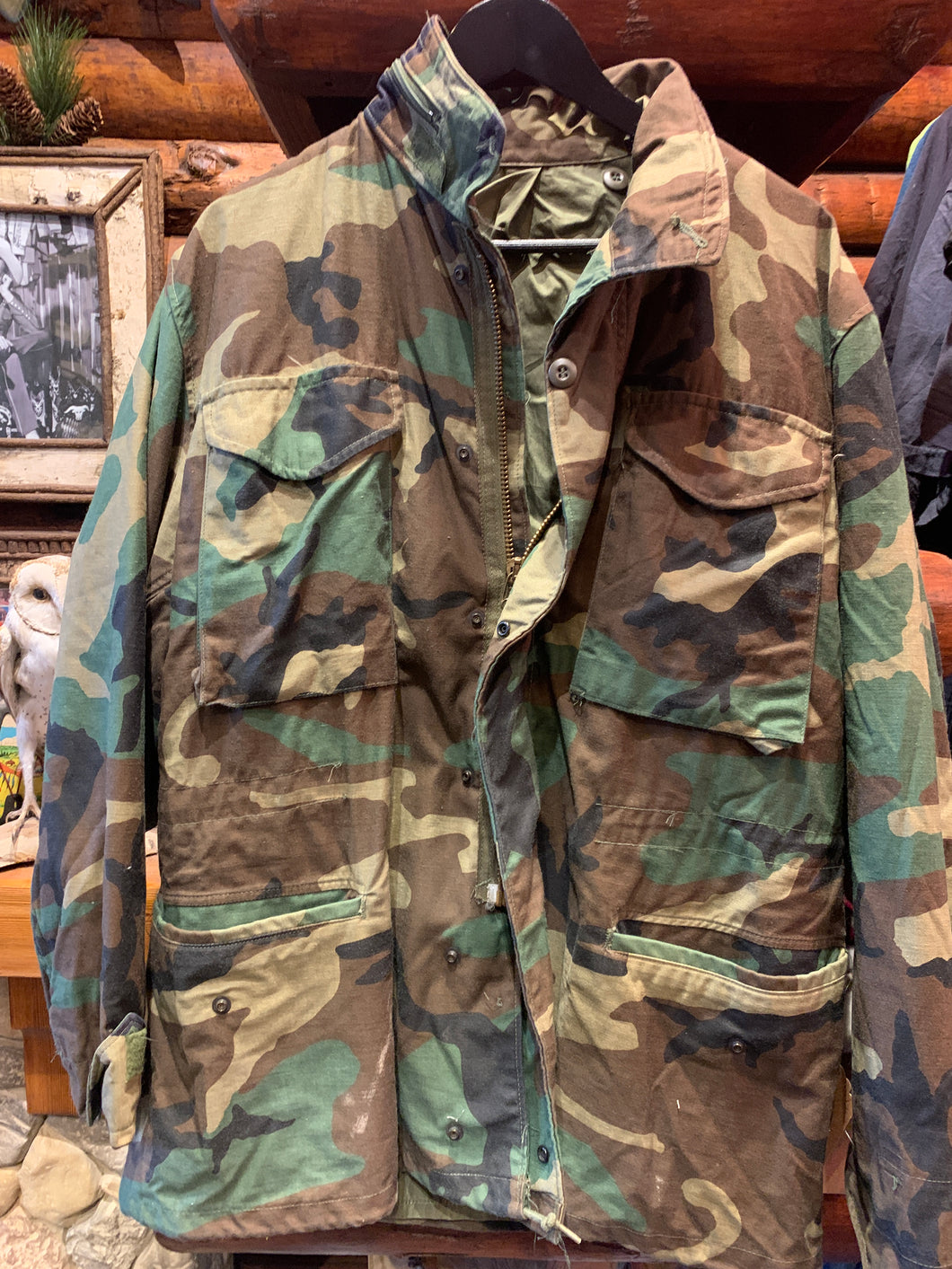 6. Vintages M-65 Jungle Camo Field Jacket, Medium Regular