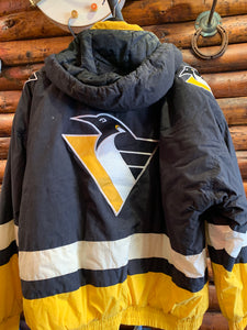 Vintage Pittsburgh Penguins Pro Sports Jacket. MEDIUM. FREE POSTAGE