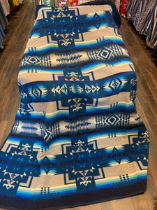 Pendleton Chief Joseph Aegean Blue Wool Blanket, Portland